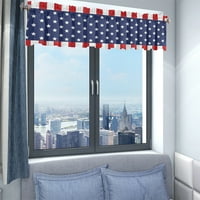 Cleance Zavjese za dnevni boravak, američki uzorak zastave sa zvijezdama i prozirne pruge, za Windows,