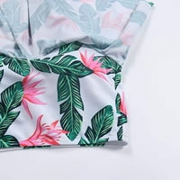 GDFun bikini ruffle Ispis pokriva trbuh i pokazuje tanke podijeljene kupaći kostim ženskim ženskim kostima