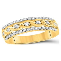 Jewels 14kt Žuto zlato Njegova njegova okrugla Diamond Halo Podudaranje mladenci za vjenčani prsten