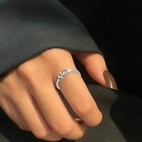 PJTEWAWE karoserija Metalni prsten Ženski modni antikni francuski prsten poklon za žene Ženski personalizirani