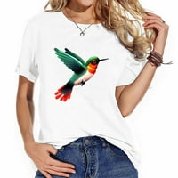 Cartoon Hummingbird Funny Bird Lover Poklon Ženski grafički grafički tee - Trendy majica kratka rukava