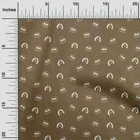 Onuone pamuk poplin twill tawny smeđa tkanina retro pas suočena sa tkaninom za šivanje tiskane ploče