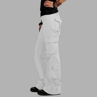 Ausyst teretne hlače Žene Dame Solies Hlače Hipie Punk pantalone Streetwer Jogger džepni labavi kombinezoni