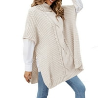 Ženski tunik dugih rukava dugih rukava prevelizirani Chunky pleteni pulover Jumper vrhovi jesen zimski