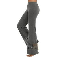 Wofedyo pantalone za žene hlače yoga hlače čipke noge sportske casual šuplje vlastite žene široke hlače