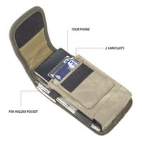 Luxmo vertikalni [Slotovi kartica i držač olovke] Čvrsti najlonski telefon Noseći torbicu za kaiš za