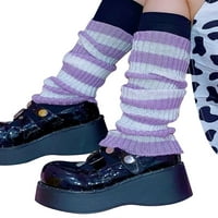 Multitrast dječji nogu toplije, djevojke prugaste duge cijevi pletene čarape za nogu za proljeće jesen