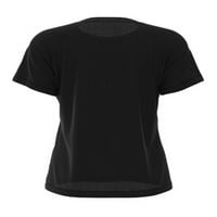 Niveer žene Yoga T-majice Crew Crt TEE kratki rukav trening Top atletska majica Bluza u boji Crna 2xL