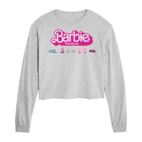 Barbie The Film - Barbie Movie Transportaion vozila - Juniors obrezana majica s dugim rukavima
