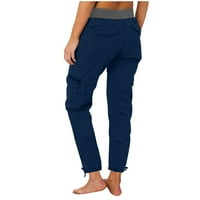 Na klirensu ženski pamuk Twill Cargo Capris Pješačke hlače Lagana na otvorenom Atletic Capri Ljetne casual Travel Cropped pantalone sa džepovima
