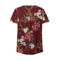 Ženske majice Plus size Ljetna ženska modna tiskana labava majica kratkih rukava bluza okrugli vrat