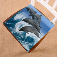 Dolfini valovi Havaji Pacific Ocean Divljač morske životinje stolica za stolice za stolice Mat Seat jastuk za jastuke Jastuk Veličina jastuka