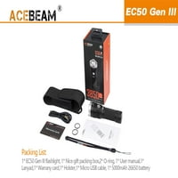 EC Gen I Cree XHP LED punjiva svjetiljka 3000LM W 5000mAh punjiva baterija w Eco-Sensa USB brzi 3amp