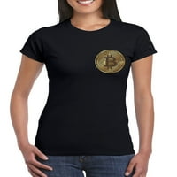 Juniorsov grudi Bitcoin Black majica Srednja