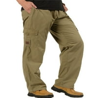 Cathery Mušnja labava udobnost serije serije teretni hlače, lagani elastični struk solidne boje ravne