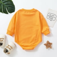 Ketyyh-Chn Fall Odjeća Djevojka odjeća dugih rukava Bodysuit Orange, 90