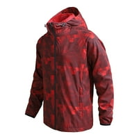Symoidni muški kaputi i jakne - jakne jesen i zimski slobodno vrijeme plus na odjeći jakne crveni xxxxl
