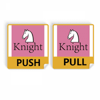 Knight White Word Chess Game Push Pull Vrata Sign Vinil naljepnice