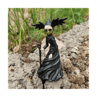 Halloween Witch minifigura Slis Reses Creepy vještica skulptura Vrt ukras za kućnu desktop bašta ukras