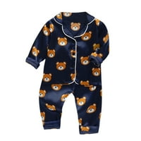TODDLER Baby Boys dugi rukav crtani medvjedi brojevi + hlače pidžamas odjeća za spavanje
