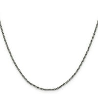 Karat u karasu srebrnim rutenijumskim oblikovanim ogrlicama za upletena ogrlica od pšeničnog lanca