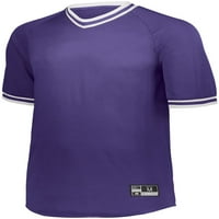 Holloway sportska odjeća za dječake Retro V-izrez Baseball Jersey Purple White 221221