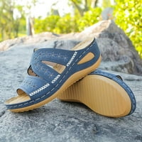 LoyisVidion ženske sandale čišćenje Ženske višebojne vezene sandale sa klinnim ribljim platformama za