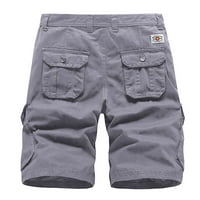 Cofeemo Muške kombinezone hlače Solidne patentni zatvarač Multi-džepovi Teretni kratke hlače Ljetna