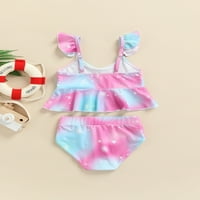 Arvbitana Toddler Djevojka dvodijelna kupaći kostim Djevojčica Ljeto kratki rukav Sling ruffle crtiini