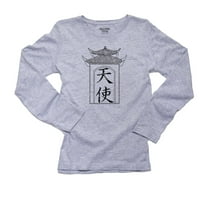 Angel - Kineski japanski azijski kanji znakovi ženske majice dugih rukava