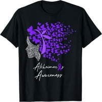 Alzheimer's Majica za podizanje svijesti Alzheimers ljubičasta leptira majica