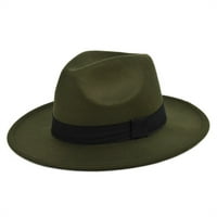 Rumida Retro Rancher Hat sa širokim obodom vintage stilom Muška osjetljiva šešir za odmor Woolen Top