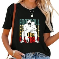 Fudbalski linjan Američki nogomet ženska majica kratkih rukava kratka rukava - savršen ljetni vrh za