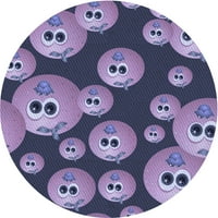 Ahgly Company u zatvorenom okruglom uzorku Ljubičasta Mimoza Purple Područje prostirke, 6 'Round
