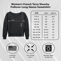 Instant poruka - Sretna da bude ovdje - ženski lagani francuski pulover Terryja