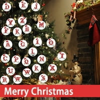 DTIDTPE Božićne ukrase, ukrasi božićnog slova Drveni ukrasi za božićno stablo Pismo viseći privjesni