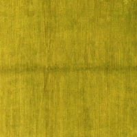 Ahgly Company Machine Persible Indoreni pravokutnik Sažetak žuti modernim prostirkama, 2 '5'