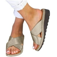 RUZIYOOG sandale za žene Ležerne prilike ljetne dame Dression Comfy platforme casual cipele Ljetna plaža