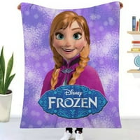 Smrznuta Elsa bacajte pokrivače teksturirana čvrsto meka kauč kauč ukrasni pokrivač, mornarica c