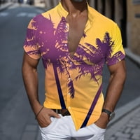 Košulje Muške majice Muška grafička ovratnica Pajama Men Casual Short rukav Proljeće Ljeto Turneja 3D