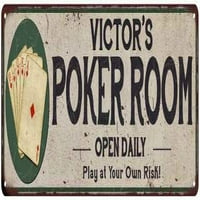 Viktorov poker soba metalni znak igre Decor 108240048480