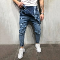 Teretne pantalone za muškarce Muški ukupni povremeni kombinezon za traperice Wash Slomke džepne pantalone