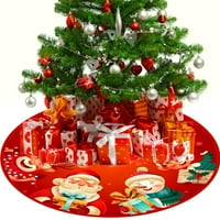 Mala suknja za božićnu drvvu, dvostruki slojevi Crveni i bijeli sniježni tepih - za zabavne ukrase za
