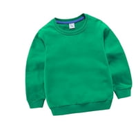 Unise djeca Čvrsta pamučna mješavina pulover dukserica Majica Toddler Baby Crewneck Duks dugih rukava