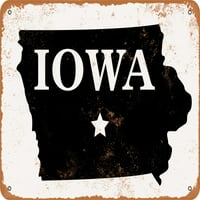 Metalni znak - Iowa State - Vintage Rusty Look