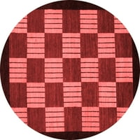 Ahgly Company u zatvorenom okruglu karirane crvene moderne prostirke, 7 'okruglica