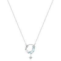 Sanjarska zvezdana ogrlica ženka stariji osjećaj dizajna Svjetlo zvijezde Moon ogrlice za ključeve motore