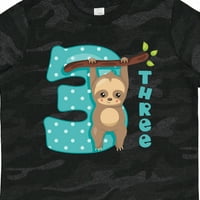 Inktastična beba Sloth 3. rođendanski poklon dječaka malih majica ili majica mališana