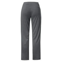AOOCHASLIY Clearsance Cargo hlače za žene Jesen zima široko noga joga sportske labave ležerne hlače