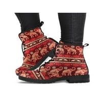 Daeful Dame Boots Vintage Kratki bojlie cvjetni kožni čizmi na otvorenom moda vodootporna čipkasti čipke